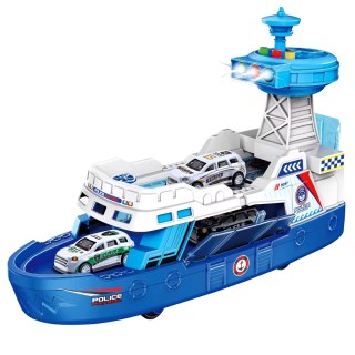 1: 16 FRICTION COASTAL DEFENSE SHIPS WITH LIGHTING AND MUSIC(WITH 3 SMALL CARS) IMPORT PRONICE