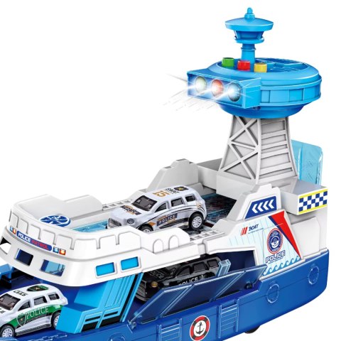 1: 16 FRICTION COASTAL DEFENSE SHIPS WITH LIGHTING AND MUSIC(WITH 3 SMALL CARS) IMPORT PRONICE