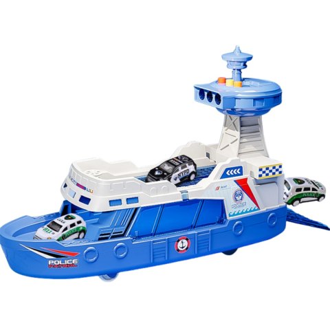 1: 16 FRICTION COASTAL DEFENSE SHIPS WITH LIGHTING AND MUSIC(WITH 3 SMALL CARS) IMPORT PRONICE