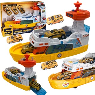 1: 16 FRICTION COASTAL DEFENSE SHIPS WITH LIGHTING AND MUSIC(WITH 3 SMALL CARS) IMPORT PRONICE