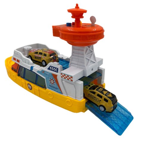 1: 16 FRICTION COASTAL DEFENSE SHIPS WITH LIGHTING AND MUSIC(WITH 3 SMALL CARS) IMPORT PRONICE