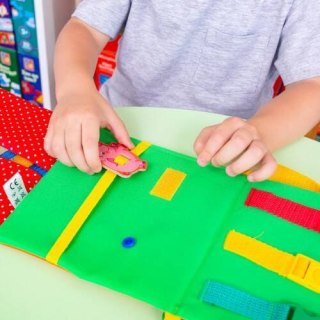 BUSYBOOK DUCK KSIĄŻECZKA EDUKACYJNA WIELOFUNKCYJNA ZAMKI ROTER KAFER ROTER KAFER
