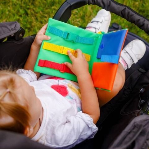 BUSYBOOK DUCK KSIĄŻECZKA EDUKACYJNA WIELOFUNKCYJNA ZAMKI ROTER KAFER ROTER KAFER