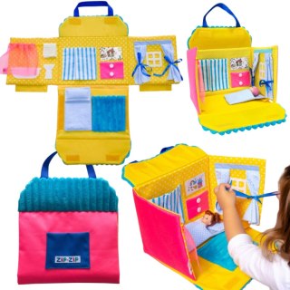 DOMEK DLA LALEK GRA EDUKACYJNA TORBA PRZENOŚNA MIĘKKI MATERIAŁ ROTER KAFER ROTER KAFER