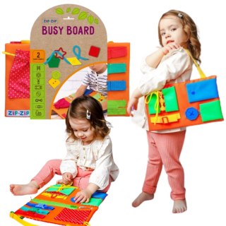 GRA EDUKACYJNA BUSY BOARD 2 TABLICA MANIPULACYJNA TORBA ROTER KAFER ROTER KAFER