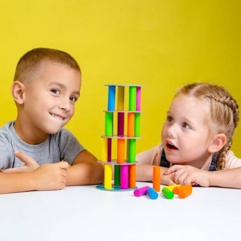 GRA EDUKACYJNA MEGA BOOM UKŁADANIE WIEŻY KARTY ZADAŃ ROTER KAFER ROTER KAFER