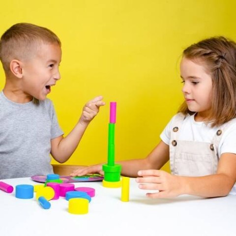 GRA PLANSZOWA EDUKACYJNA WIGGLE WAGGLE BUDOWANIE WIEŻY KARTY ROTER KAFER ROTER KAFER