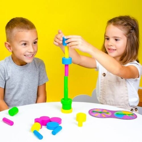 GRA PLANSZOWA EDUKACYJNA WIGGLE WAGGLE BUDOWANIE WIEŻY KARTY ROTER KAFER ROTER KAFER