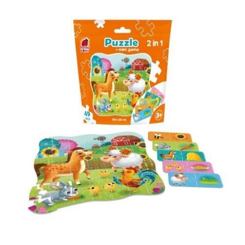 PUZZLE 2W1 FARMA ZESTAW UKŁADANKA MINI GRA EDUKACYJNA ZWIERZĘTA ROTER KAFER ROTER KAFER PUZZLE 2W1 FARMA ZESTAW UKŁADANKA MINI GRA EDUKACYJNA ZWIERZĘTA ROTER KAFER ROTER KAFER