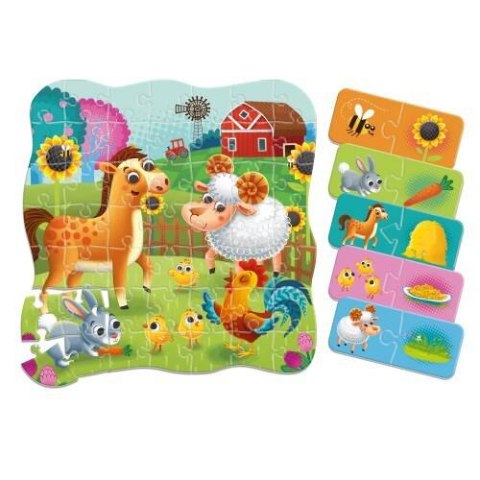 PUZZLE 2W1 FARMA ZESTAW UKŁADANKA MINI GRA EDUKACYJNA ZWIERZĘTA ROTER KAFER ROTER KAFER PUZZLE 2W1 FARMA ZESTAW UKŁADANKA MINI GRA EDUKACYJNA ZWIERZĘTA ROTER KAFER ROTER KAFER