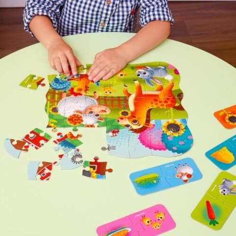 PUZZLE 2W1 FARMA ZESTAW UKŁADANKA MINI GRA EDUKACYJNA ZWIERZĘTA ROTER KAFER ROTER KAFER PUZZLE 2W1 FARMA ZESTAW UKŁADANKA MINI GRA EDUKACYJNA ZWIERZĘTA ROTER KAFER ROTER KAFER