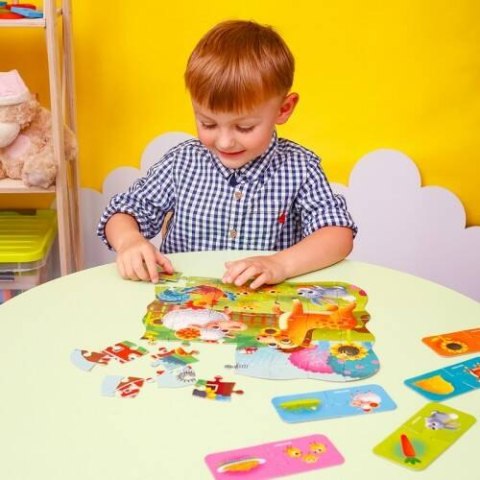 PUZZLE 2W1 FARMA ZESTAW UKŁADANKA MINI GRA EDUKACYJNA ZWIERZĘTA ROTER KAFER ROTER KAFER PUZZLE 2W1 FARMA ZESTAW UKŁADANKA MINI GRA EDUKACYJNA ZWIERZĘTA ROTER KAFER ROTER KAFER