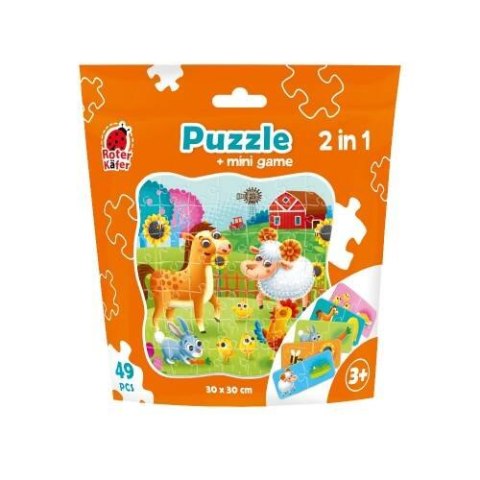 PUZZLE 2W1 FARMA ZESTAW UKŁADANKA MINI GRA EDUKACYJNA ZWIERZĘTA ROTER KAFER ROTER KAFER PUZZLE 2W1 FARMA ZESTAW UKŁADANKA MINI GRA EDUKACYJNA ZWIERZĘTA ROTER KAFER ROTER KAFER