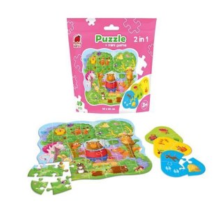 PUZZLE 2W1 MAGICZNY LAS W SASZETCE UKŁADANKA GRA EDUKACYJNA ROTER KAFER ROTER KAFER