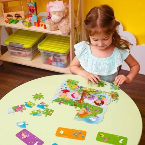 PUZZLE 2W1 WRÓŻKI W SASZETCE UKŁADANKA MINI GRA NAUKA LICZENIA ROTER KAFER ROTER KAFER
