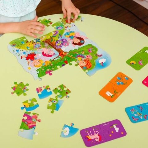 PUZZLE 2W1 WRÓŻKI W SASZETCE UKŁADANKA MINI GRA NAUKA LICZENIA ROTER KAFER ROTER KAFER