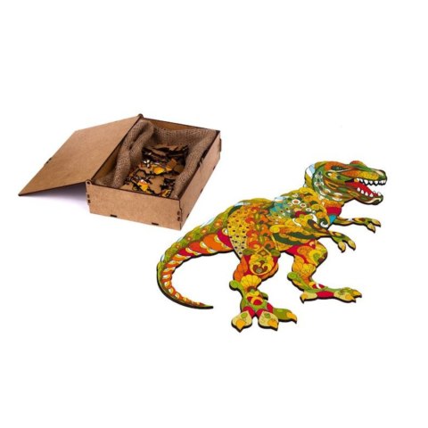 PUZZLE DREWNIANE UKŁADANKA TYRANOZAUR DINOZAUR KOLOROWY OZDOBA PUZZLEOK PUZZLE DREWNIANE UKŁADANKA TYRANOZAUR DINOZAUR KOLOROWY OZDOBA PUZZLEOK