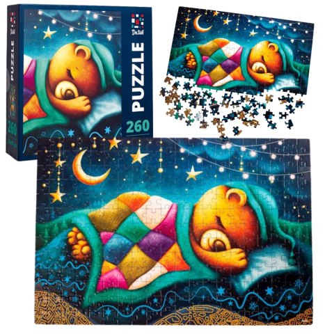 PUZZLE ŚPIĄCY MIŚ UROCZY ZESTAW UKŁADANKA 260 ELEMENTÓW ROTER KAFER ROTER KAFER PUZZLE ŚPIĄCY MIŚ UROCZY ZESTAW UKŁADANKA 260 ELEMENTÓW ROTER KAFER ROTER KAFER