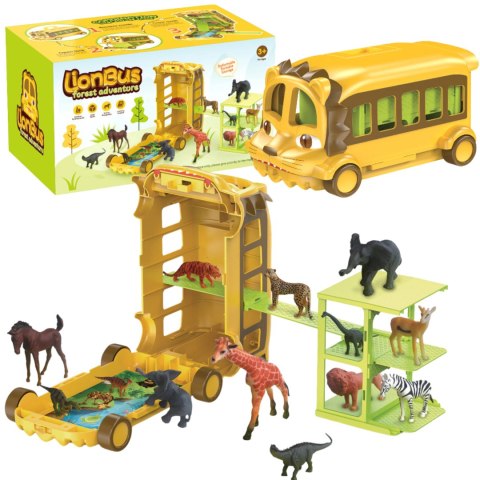 ANIMAL PARK LION BUS WITH 12 ANIMALS IMPORT PRONICE ANIMAL PARK LION BUS WITH 12 ANIMALS IMPORT PRONICE