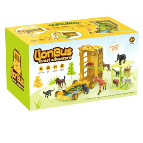 ANIMAL PARK LION BUS WITH 12 ANIMALS IMPORT PRONICE ANIMAL PARK LION BUS WITH 12 ANIMALS IMPORT PRONICE