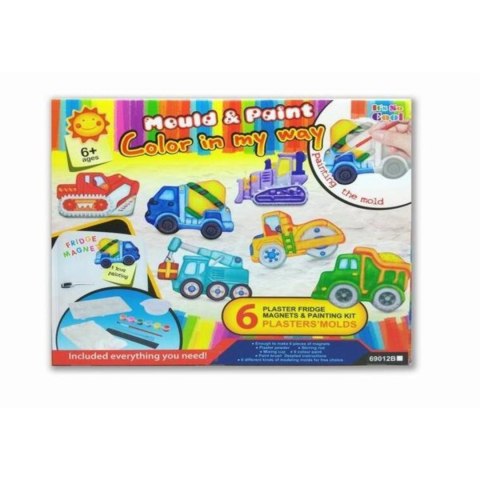 CREATIVE HANDMADE DIY GYPSUM PAINTED TOY REFRIGERATOR PASTE-TRUCK IMPORT PRONICE