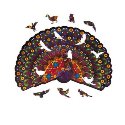 PUZZLE DREWNIANE UKŁADANKA LUKSUSOWY PAW ZESTAW PUZZLI A4 OZDOBA KOLOROWA PUZZLEOK PUZZLE DREWNIANE UKŁADANKA LUKSUSOWY PAW ZESTAW PUZZLI A4 OZDOBA KOLOROWA PUZZLEOK