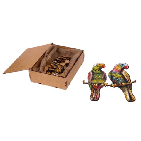 PUZZLE DREWNIANE UKŁADANKA PAPUŻKI FALISTE ZESTAW PUZZLI A4 OZDOBA PUZZLEOK PUZZLE DREWNIANE UKŁADANKA PAPUŻKI FALISTE ZESTAW PUZZLI A4 OZDOBA PUZZLEOK