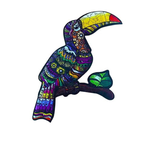 PUZZLE DREWNIANE UKŁADANKA TROPIKALNY TUKAN ZESTAW PUZZLI A4 OZDOBA PUZZLEOK PUZZLE DREWNIANE UKŁADANKA TROPIKALNY TUKAN ZESTAW PUZZLI A4 OZDOBA PUZZLEOK