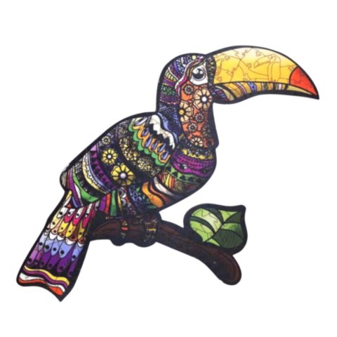 PUZZLE DREWNIANE UKŁADANKA TROPIKALNY TUKAN ZESTAW PUZZLI A4 OZDOBA PUZZLEOK PUZZLE DREWNIANE UKŁADANKA TROPIKALNY TUKAN ZESTAW PUZZLI A4 OZDOBA PUZZLEOK