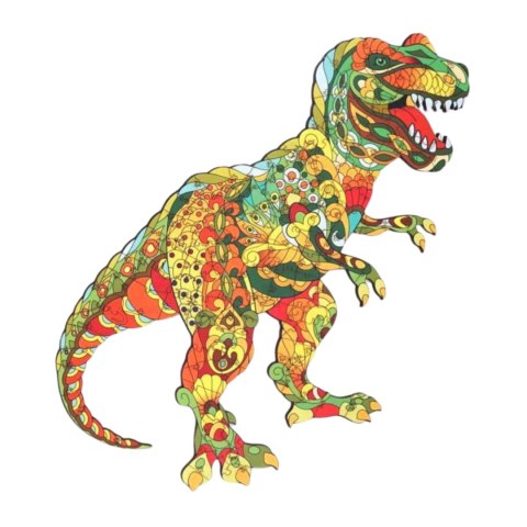 PUZZLE DREWNIANE UKŁADANKA TYRANOZAUR DINOZAUR ZESTAW PUZZLI A4 OZDOBA PUZZLEOK PUZZLE DREWNIANE UKŁADANKA TYRANOZAUR DINOZAUR ZESTAW PUZZLI A4 OZDOBA PUZZLEOK