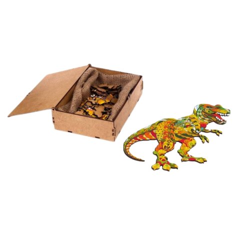 PUZZLE DREWNIANE UKŁADANKA TYRANOZAUR DINOZAUR ZESTAW PUZZLI A4 OZDOBA PUZZLEOK PUZZLE DREWNIANE UKŁADANKA TYRANOZAUR DINOZAUR ZESTAW PUZZLI A4 OZDOBA PUZZLEOK