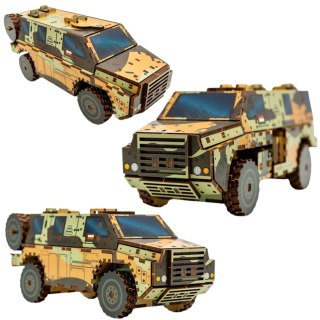 SAMOCHÓD WOJSKOWY MODEL PUZZLE DREWNIANE AUTO WOJSKO UKŁADANKA PUZZLEOK