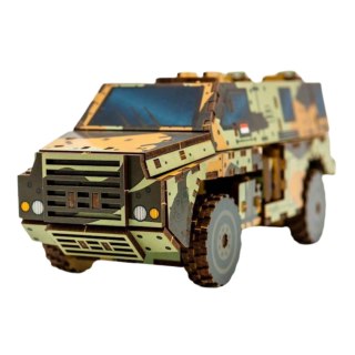 SAMOCHÓD WOJSKOWY MODEL PUZZLE DREWNIANE AUTO WOJSKO UKŁADANKA PUZZLEOK