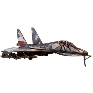 SAMOLOT WOJSKOWY PUZZLE DREWNIANE MODEL 3D UKŁADANKA ZESTAW PUZZLEOK