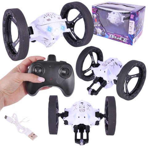 AUTO SAMOCHÓD ZDALNIE STEROWANY NA PILOTA OBRÓT 360 LED SKACZĄCY 80C BOUNCE IMPORT PRONICE