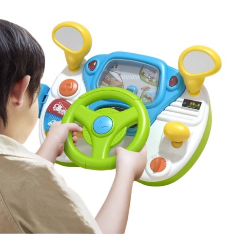 SYMULATOR JAZDY KOKPIT SAMOCHODU EFEKTY DŹWIĘKOWE ŚWIETLNE LUSTERKA IMPORT PRONICE