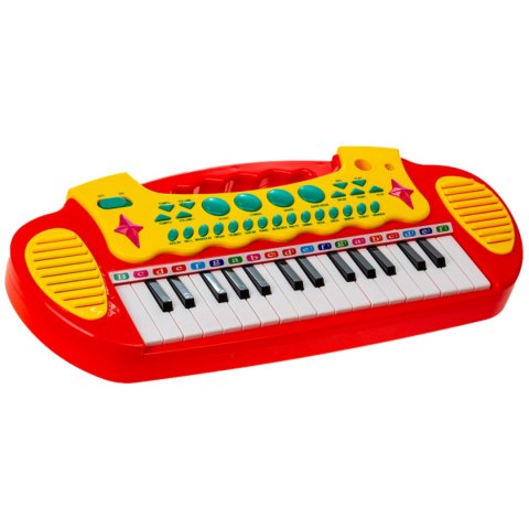 ELEKTRONICZNE ORGANKI KLAWISZE PIANINO KEYBOARD MIKROFON STOŁEK MELODIE IMPORT PRONICE