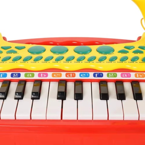 ELEKTRONICZNE ORGANKI KLAWISZE PIANINO KEYBOARD MIKROFON STOŁEK MELODIE IMPORT PRONICE