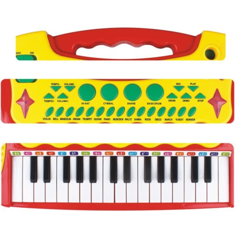 ELEKTRONICZNE ORGANKI KLAWISZE PIANINO KEYBOARD MIKROFON STOŁEK MELODIE IMPORT PRONICE