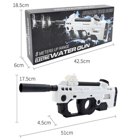 PISTOLET NA WODĘ ELEKTRYCZNY AUTOMATYCZNY MIOTACZ KARABIN WODNY DUŻY IMPORT PRONICE