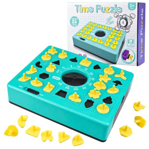 PUZZLE UKŁADANKA NA CZAS DOPASOWYWANIE KSZTAŁTÓW POKRĘTŁO SZUFLADKA IMPORT PRONICE