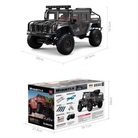 SAMOCHÓD TERENOWY HUMMER ZDALNIE STEROWANY PILOTEM NAPĘD 4X4 ŚWIATŁA LED IMPORT PRONICE