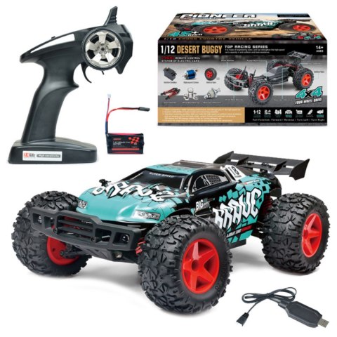 SAMOCHÓD TERENOWY ZDALNIE STEROWANY PILOTEM NAPĘD 4X4 DUŻE GUMOWE KOŁA ABS IMPORT PRONICE
