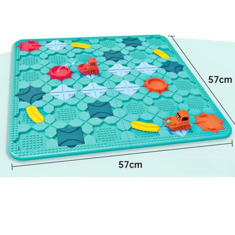 TOR PRZESZKÓD DROGI KOPARKA UKŁADANKA LABIRYNT PUZZLE KLOCKI MONTESSORI XXL IMPORT PRONICE