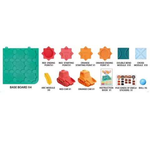 TOR PRZESZKÓD DROGI KOPARKA UKŁADANKA LABIRYNT PUZZLE KLOCKI MONTESSORI XXL IMPORT PRONICE