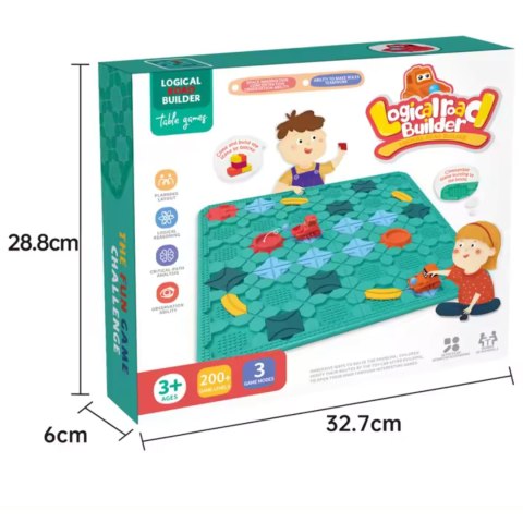TOR PRZESZKÓD DROGI KOPARKA UKŁADANKA LABIRYNT PUZZLE KLOCKI MONTESSORI XXL IMPORT PRONICE
