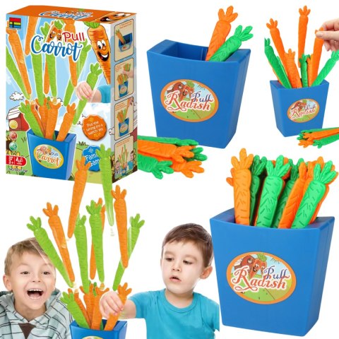 WYCIĄGNIJ MARCHEWKĘ KOSZYK GRA ZRĘCZNOŚCIOWA RODZINNA EDUKACYJNA IMPORT PRONICE