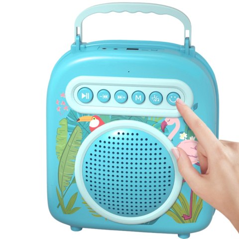 ZESTAW DO KARAOKE DLA DZIECI 2 MIKROFONY GŁOŚNIK FUNKCJA BLUETOOTH MUZYKA IMPORT PRONICE