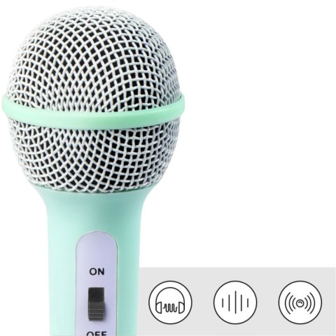 ZESTAW DO KARAOKE DLA DZIECI 2 MIKROFONY GŁOŚNIK FUNKCJA BLUETOOTH MUZYKA IMPORT PRONICE