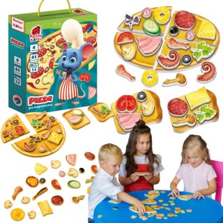 GRA MAGNETYCZNA PIZZA ZESTAW TWORZENIE PIZZY ZABAWA DLA CAŁEJ RODZINY ROTER KAFER